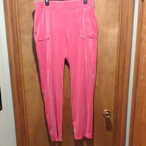 Juicy Couture XL Magenta Velour Wide Leg Sweatpants